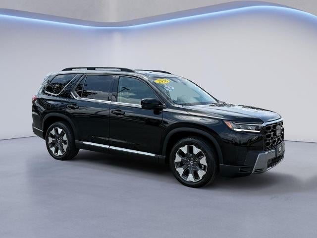 2026 Honda Pilot Elite AWD in Black — front three-quarter view